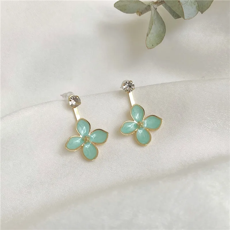 

Petals Green Flowers Brief Korean Earrings Aesthetic Fashion Earrings Wholesale