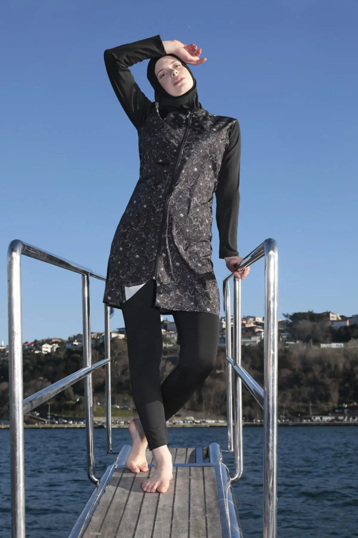 

Muslim Burkinis Full Kampala oute Fabric Swimwear Modest Summer Clothing Hijab Sport Swimsuit Islamic Full Cover