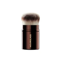 hourglass retractable kabuki brush dense synthetic hair short sized foundation powder contour beauty cosmetics makeup tools