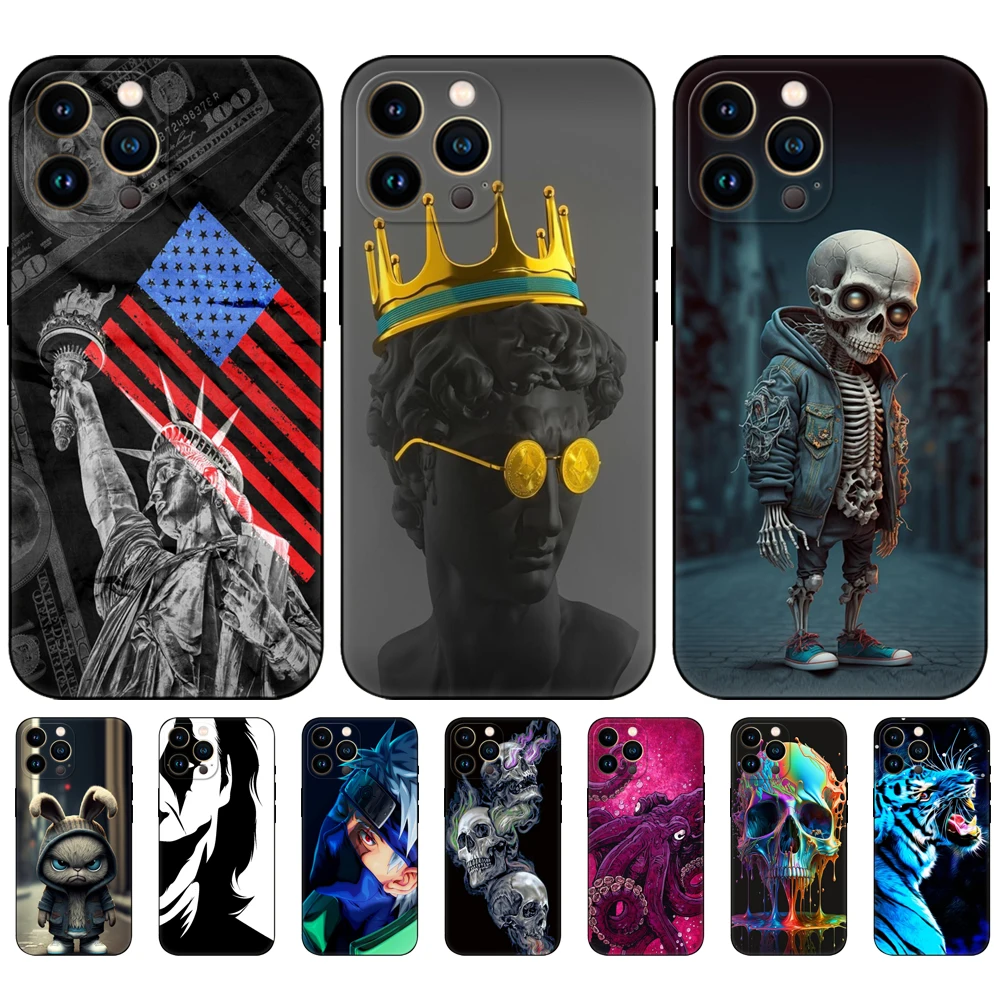 

Mobile Case For TCL 40SE Case Back Phone Cover Protective Soft Silicone Black Tpu