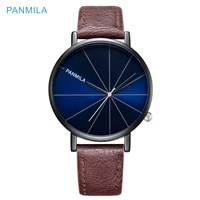 panmila brand new creative dial couple casual business quartz watches men women student leather strap watch