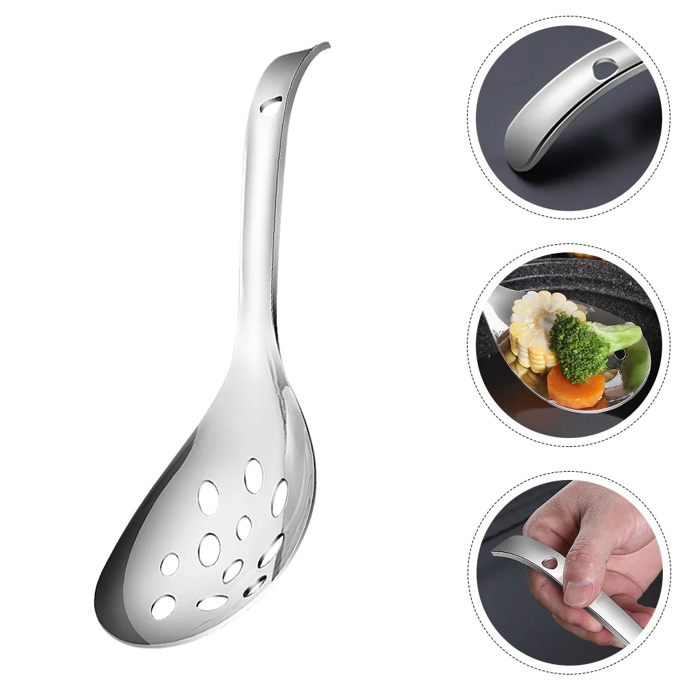 

Kitchen Skimmer Spoon Slotted Colander: Stainless Steel Pot Vegetable Strainer Spoon for Draining Frying Kitchen Gadget