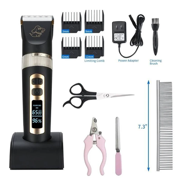 

BaoRun P9 Electric Hair Clipper For Dogs Cat Professional LCD Screen Pet Trimmer Clippers Rechargeable Electric Trimmer