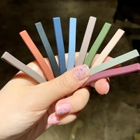 women fashional simple clip hairpin headdress bb clip girl hairpin frosted candy color sweet womens hairpins hair accessories