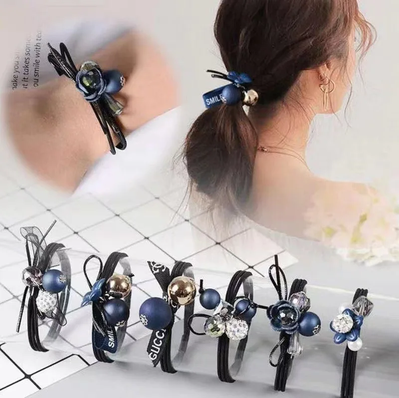

6PCS Korean Classic Simple Women Elastic Hair Bands Girls Hair Accessories Headdress Adult Hair Ties