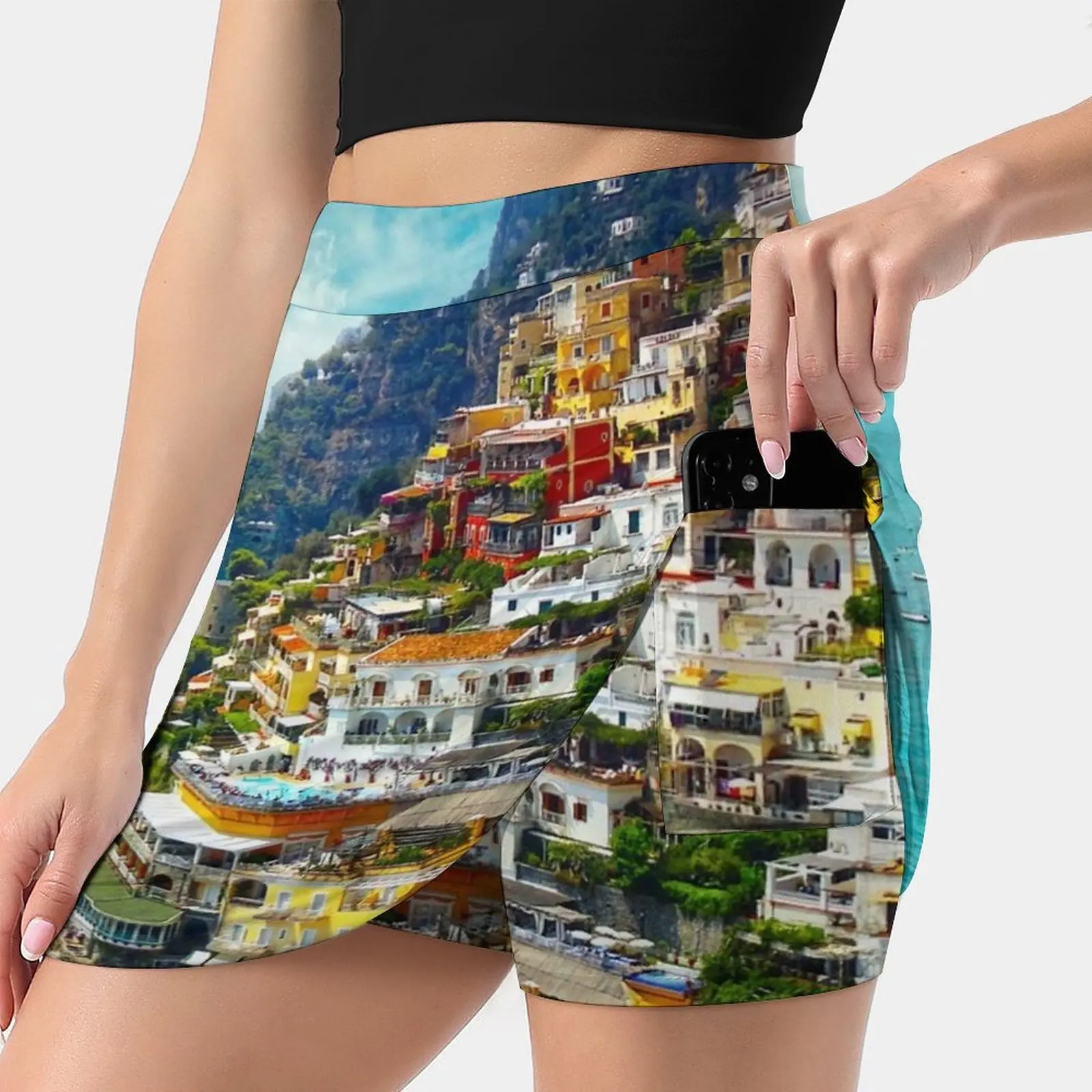 Positano Юбки для путешествий и фотографии Женская мода 2022 брючная юбка мини-юбки