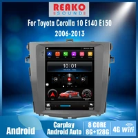 2 din tesla car radio android 4g carplay for toyota corolla 10 e140 e150 2006 2013 gps navigation multimedia player stereo