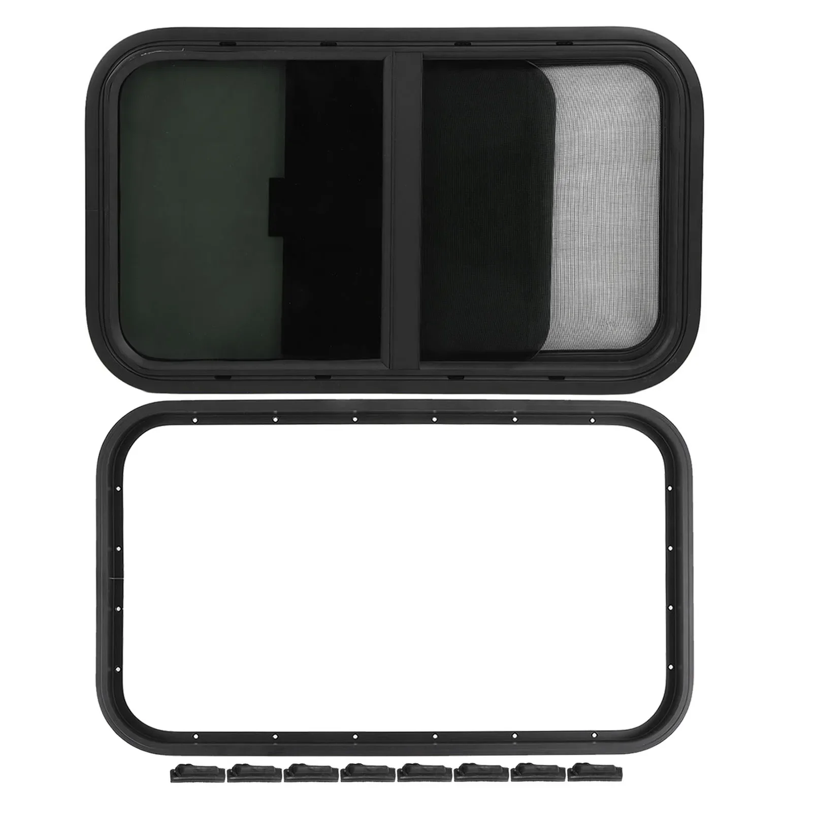 Замена окна RV 700x400 мм Круглый Угловой слайд с насекомым экраном для трейлера