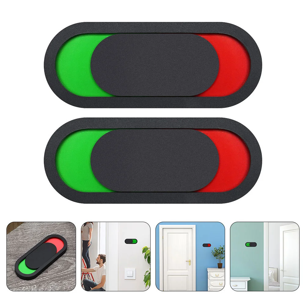 

4 Pcs ID Plate Door Sign Meeting Progress Shop Available Open Slider Privacy Office Signboard