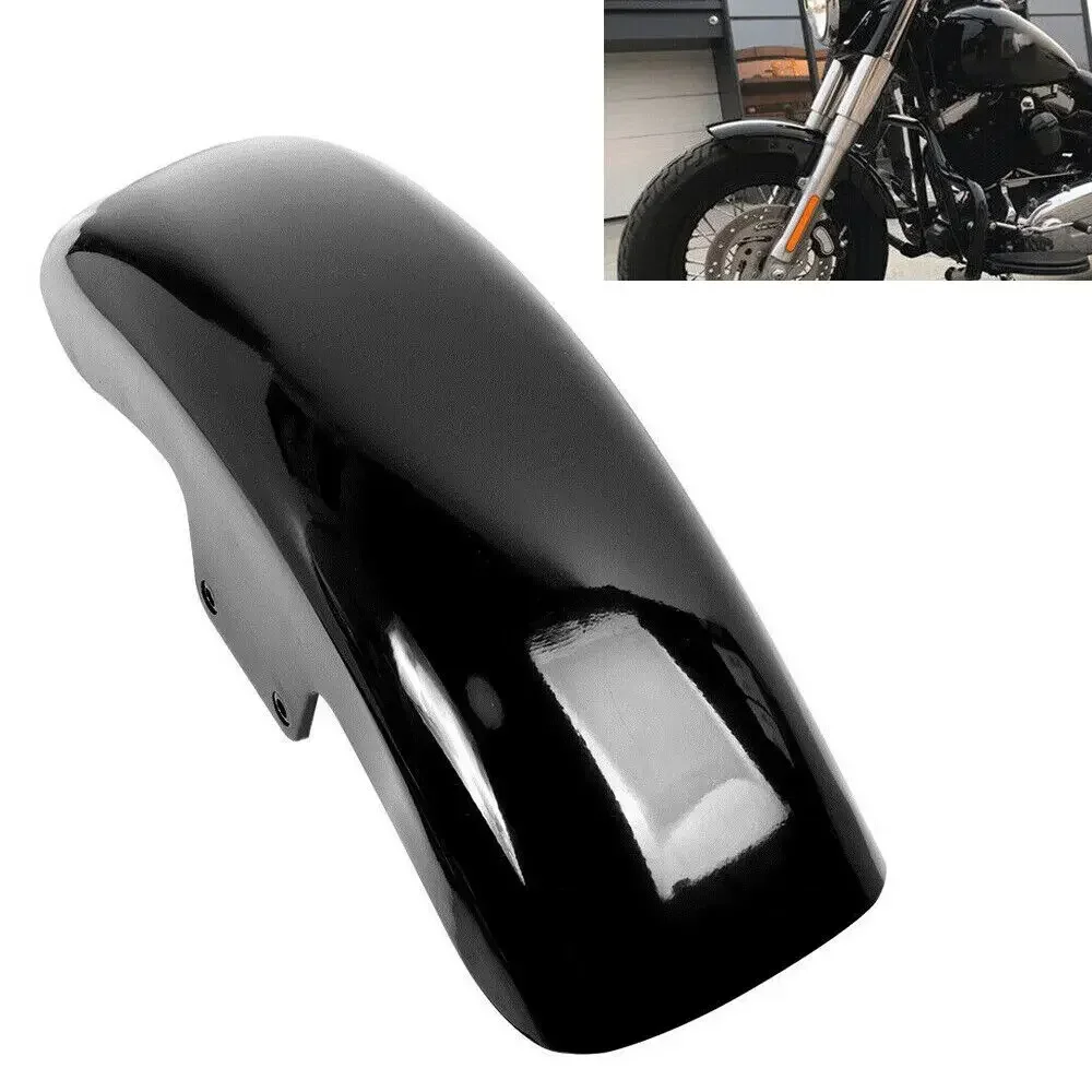 Мотоциклетный глянцевый черный Передний брызговик для Harley Softail Slim FLS Bobber Custom