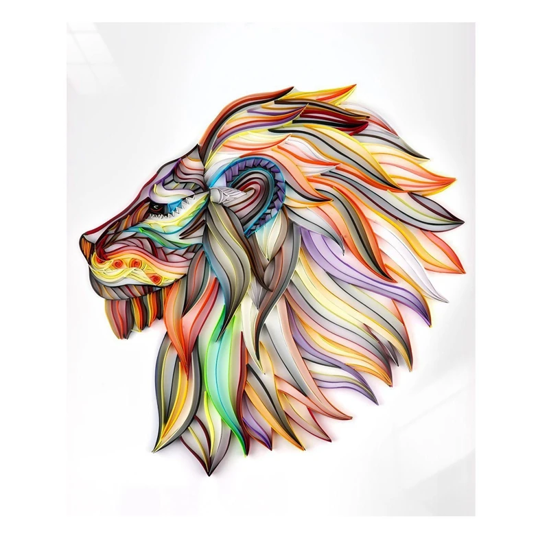 

Yan Paper Painting Creative Handmade Crafts 20 Inch King Of The Jungle Home Decoration Wall Art Decoration