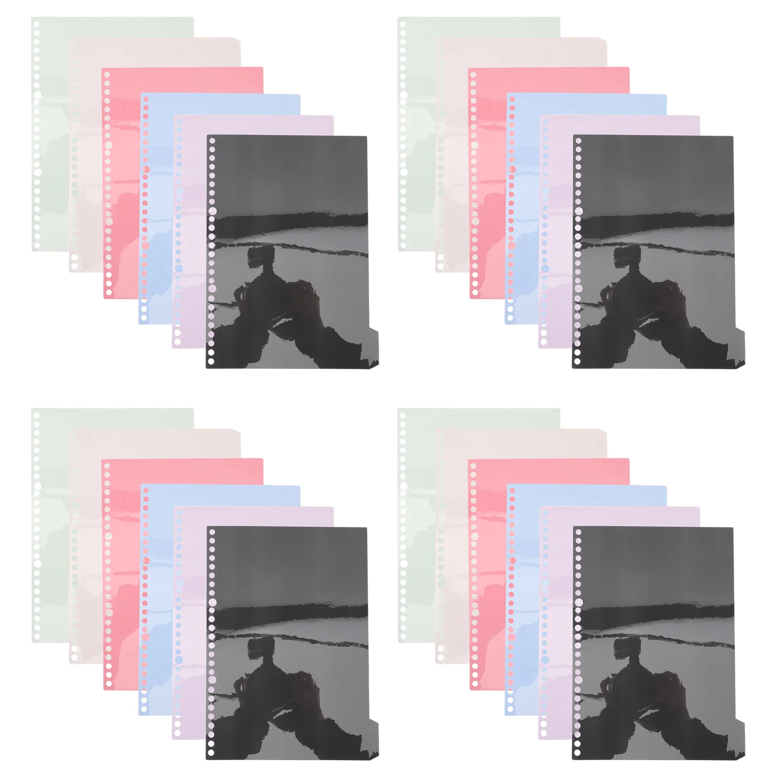 

30Pcs Replaceable Dividers Wear-resistant Tab Dividers Household Binder Tabs