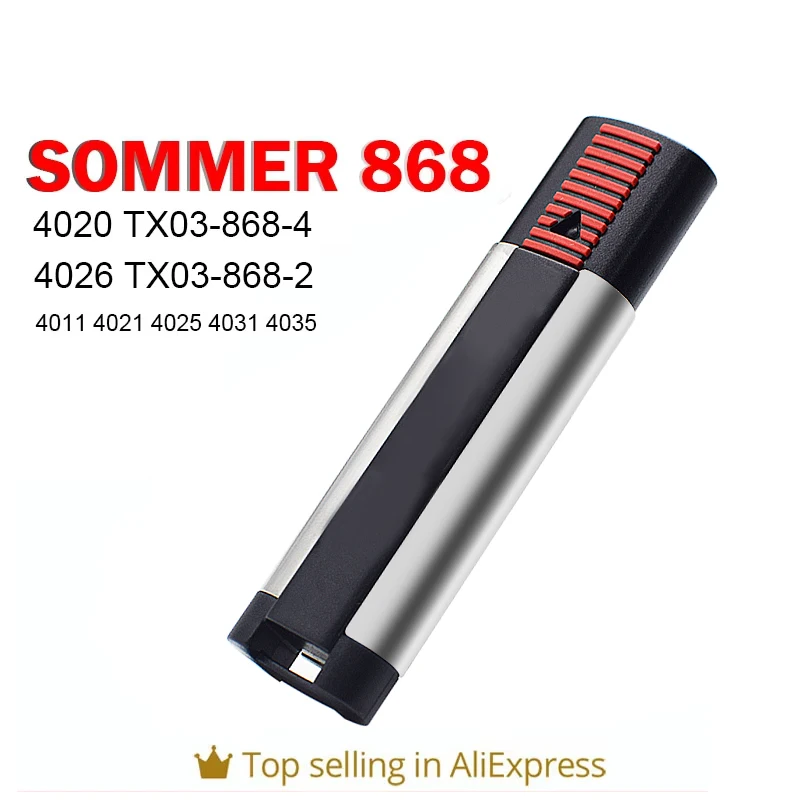 Фото SOMMER 868 МГц 4020 TX03-868-4 4026 TX03-868-2 Пульт дистанционного управления для гаража Управление открыванием дверей 4011 4025 4031 4035 868 МГц Передатчик №1