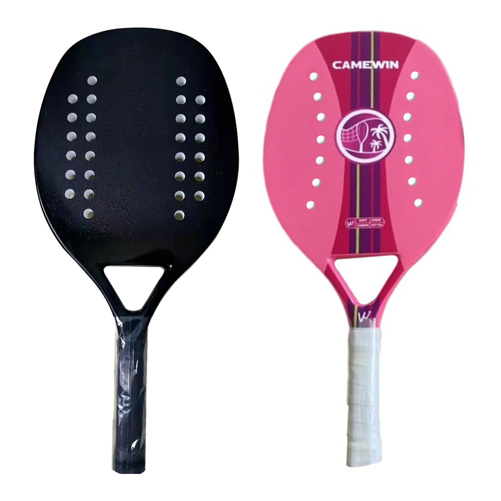 

Adult Professional Carbon Beach Tennis Paddle Racket Soft EVA Face Outdoor Sports Raqueta With Bag Unisex Equipment Padel 2022