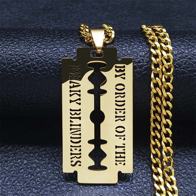 Ожерелье с подвеской в виде лезвия бритвы для женщин и мужчин винтажные