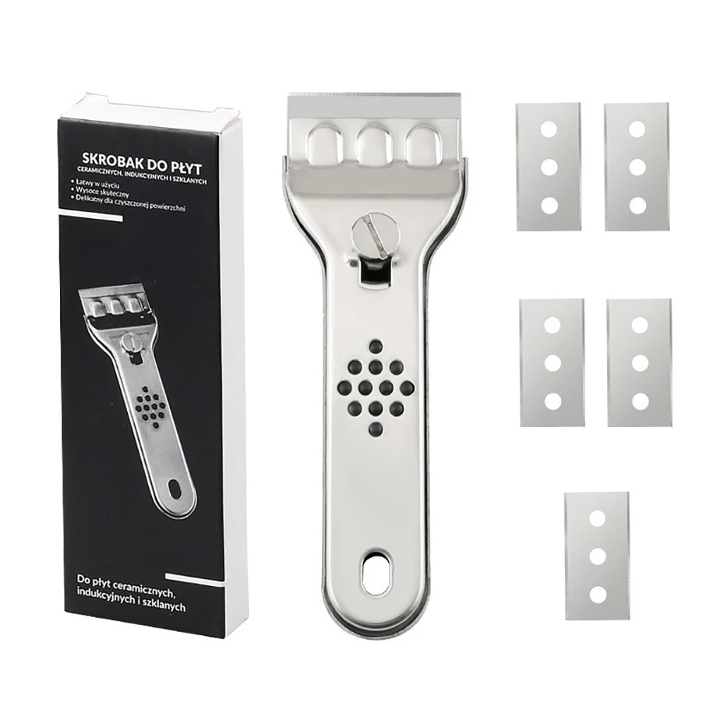 

TOFAR лезвие из нержавеющей стали, скребок для бритвы для чистки клея, средство для удаления наклеек, оконное стекло, автомобильная керамическая лопата для тяжелой грязи и очистки