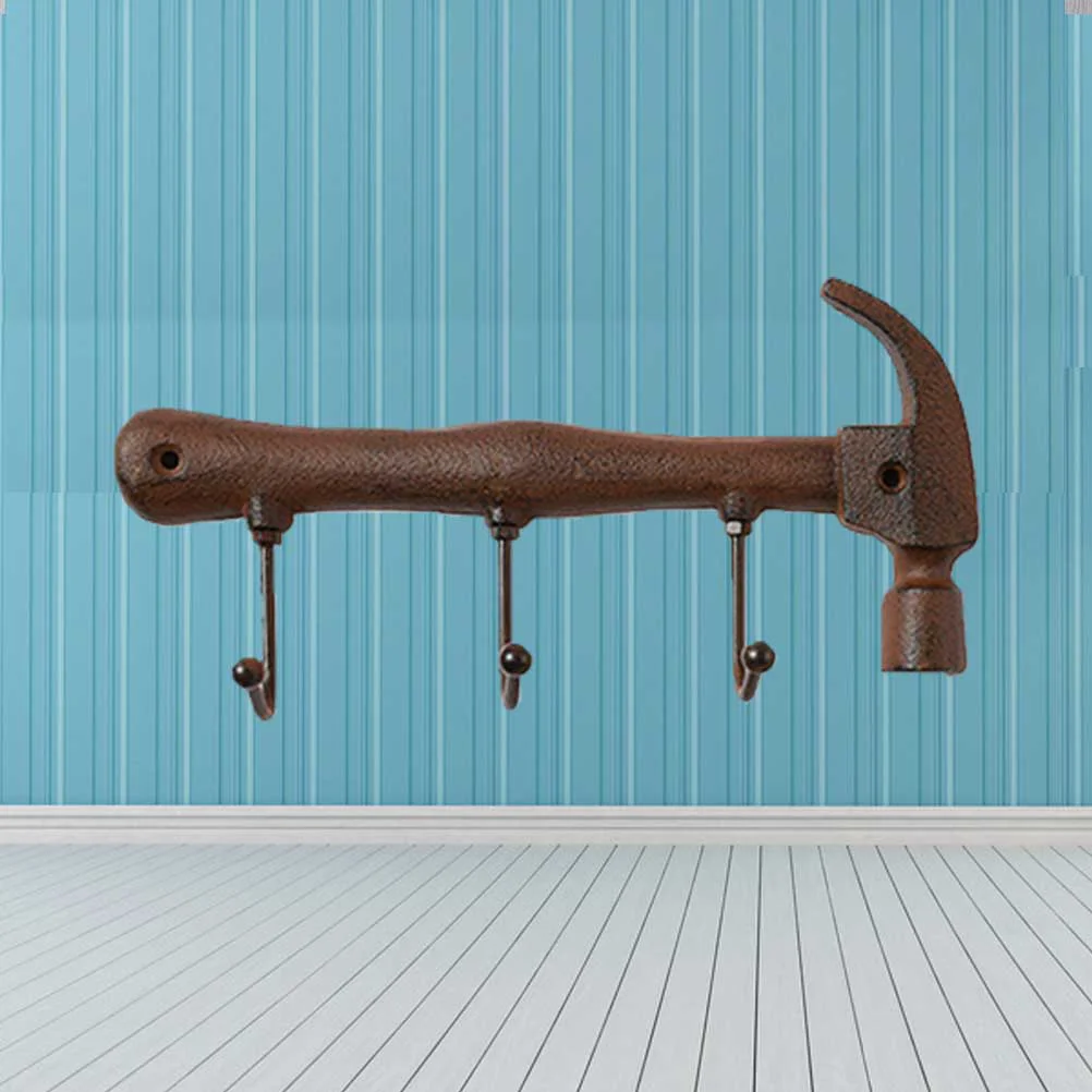 

Настенные крючки в американском индустриальном стиле, 1 шт., Стеллаж с 3 крючками для детской комнаты, вешалка для полотенец