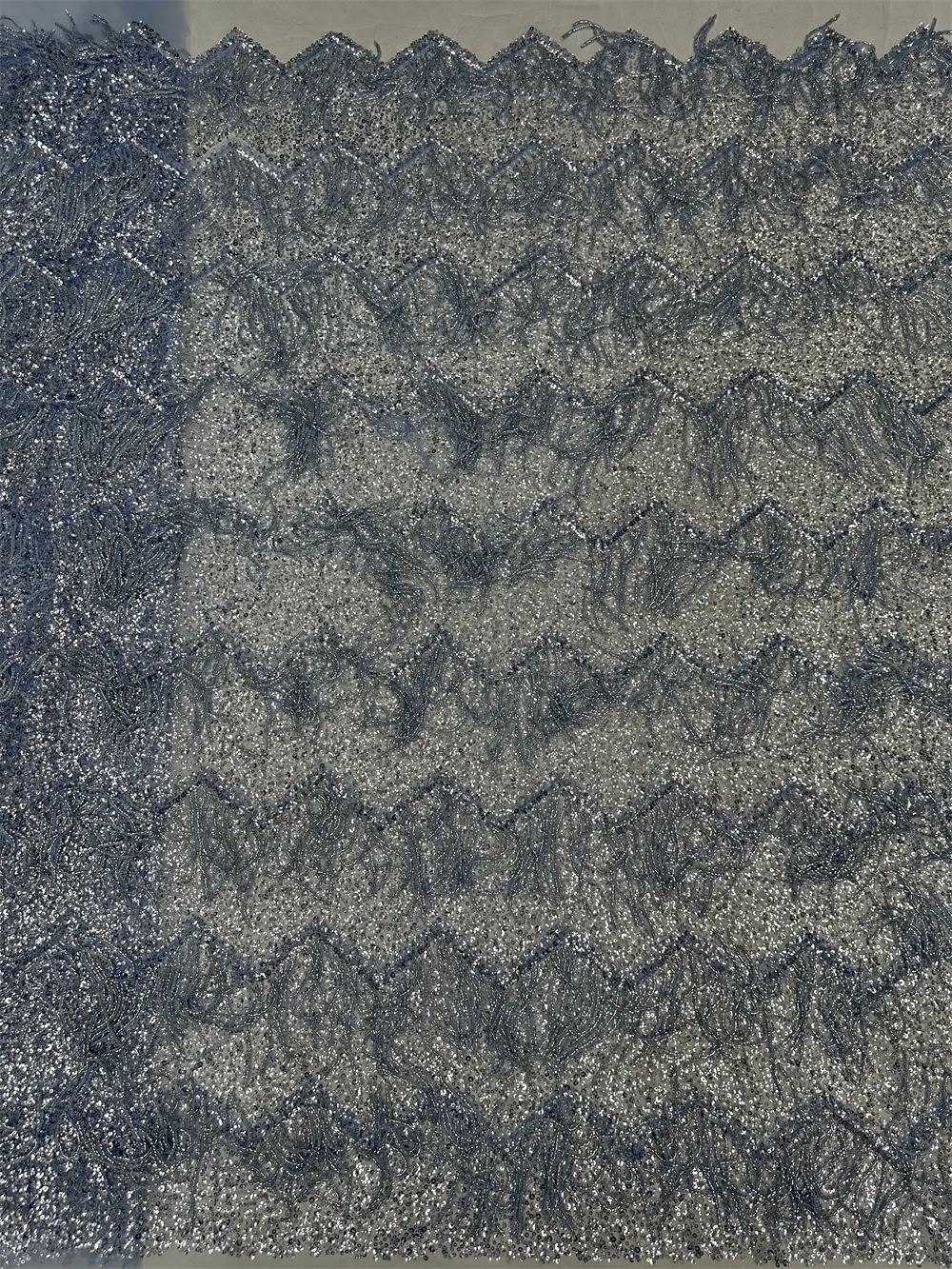 Роскошная африканская тюль с кисточками и бисером кружевная ткань 2024 высокое