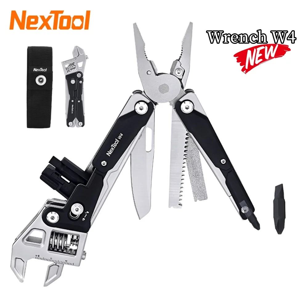 Фото NexTool Мультитул-ключ W4 11-в-1 Регулируемый гаечный ключ Плоскогубцы Складной нож Ручные инструменты Отвертка Деревообрабатывающая пила Инструменты для обработки древесины №1