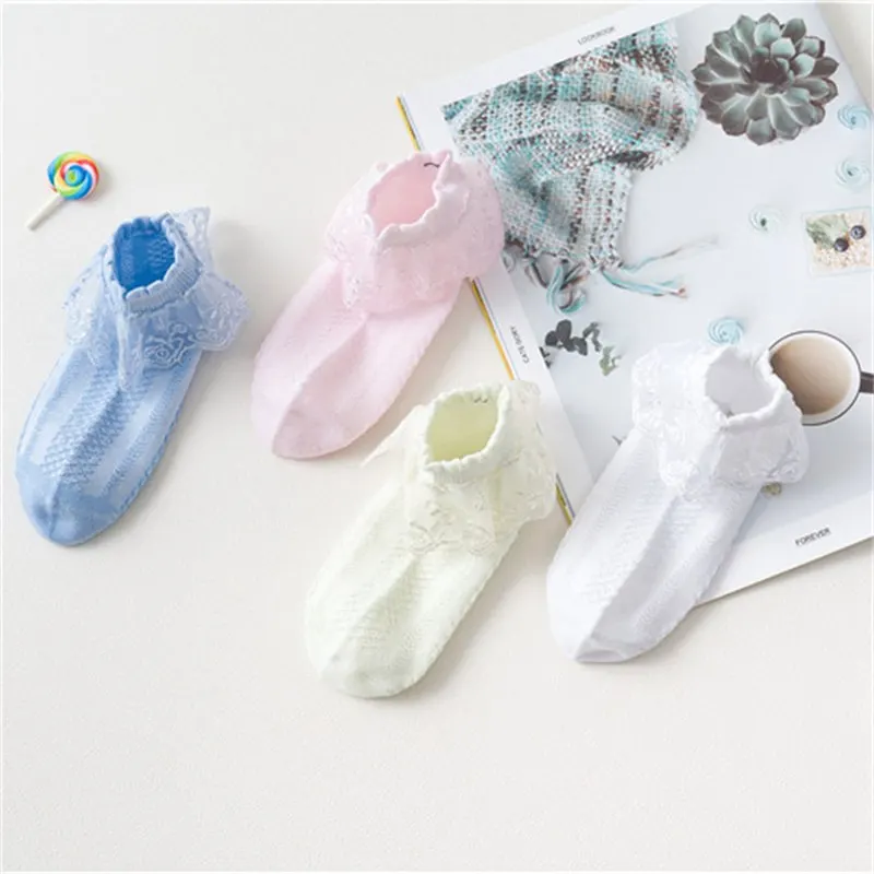 

Children's Socks Lace Dance Princess Short Baby White Girls' Cotton Socks Spring