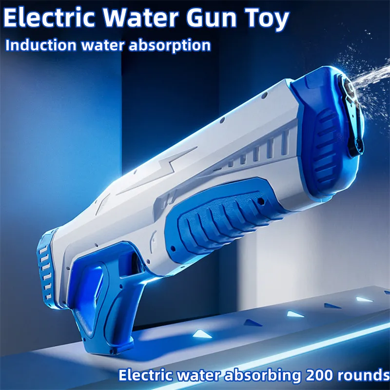 

Large Electric Water Gun Toy Automatic Water Absorption Continuous Firing Children Outdoor Swimming Pool Party Water Fight Toys