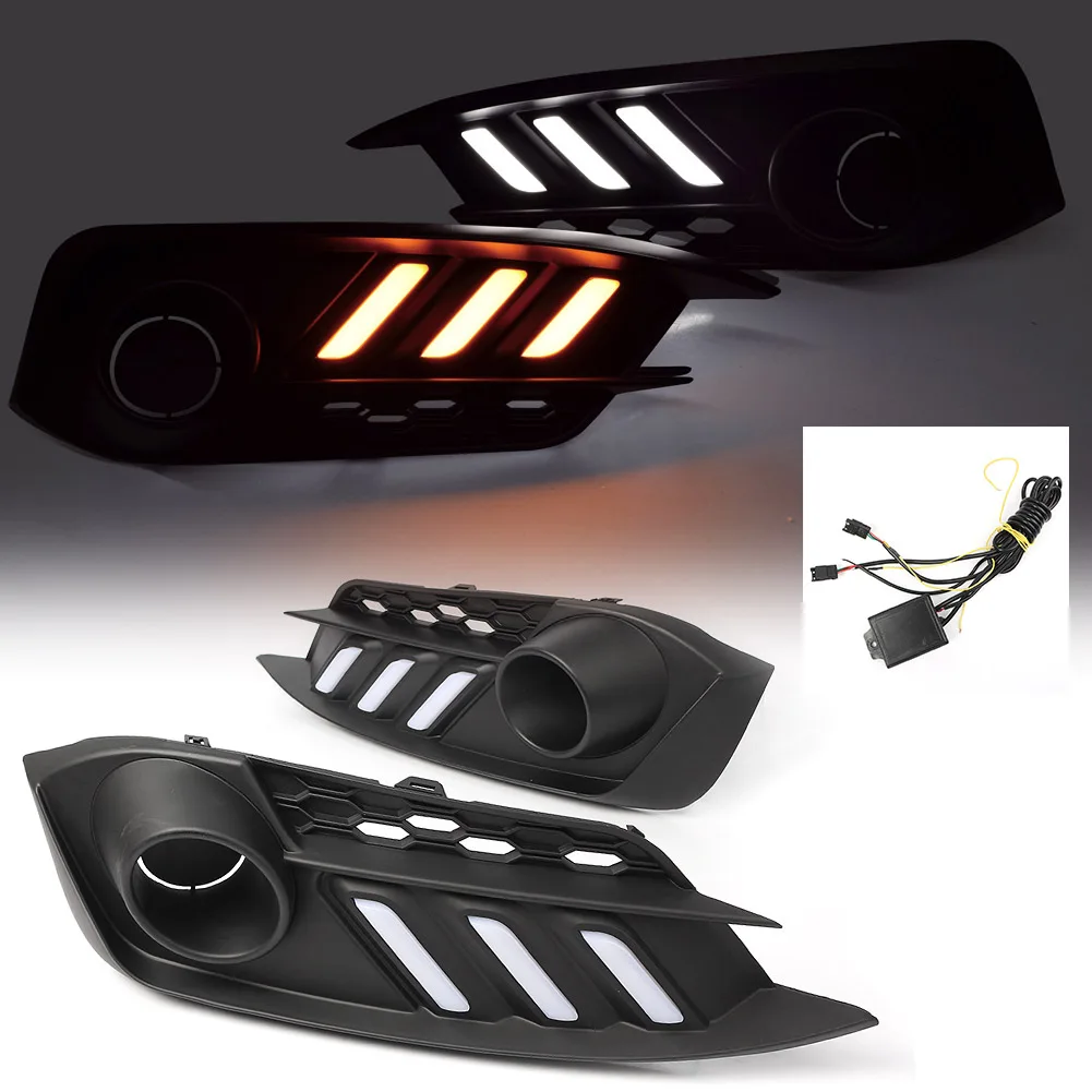 Автомобильные светодиодные дневные ходовые огни DRL указатели поворота передние