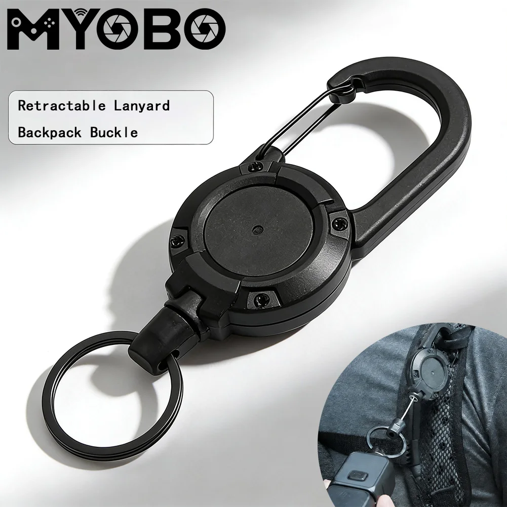 Фото Ремешок-шнурок MYOBO для экшн-камеры и брелок с быстросъемной пряжкой для рюкзака для DJI Pocket 3, GoPro, Insta360 (аксессуар) №1