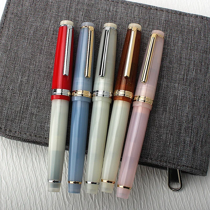 Jinhao 82 Fountain Pen Transparency Gold Clip Spin Pen Popular EF F M NIB Business Office School Supplies Writing images - 6