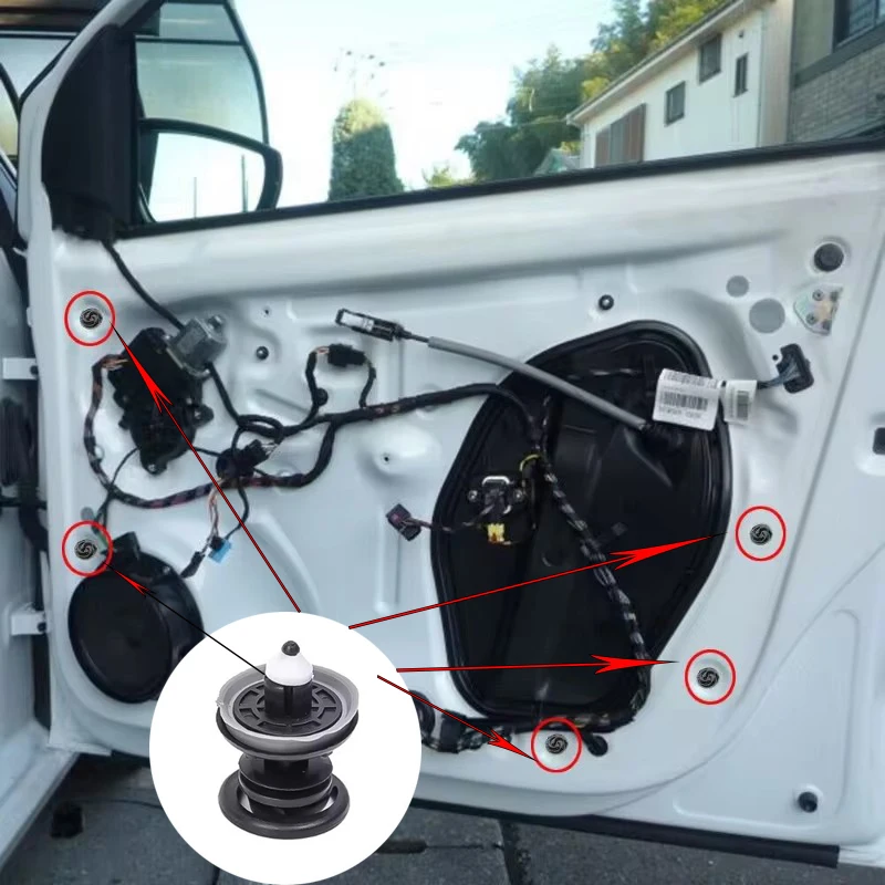 Фото Крепежный зажим для внутренней дверной панели автомобиля 7L6868243 для Caddy Touran Tiguan Golf 4 5 6 7 Passat CC Polo Beetle Jetta T5 №2