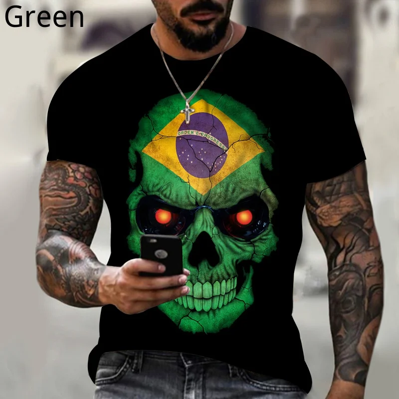 

Футболка с 3D-принтом черепа для мужчин и женщин