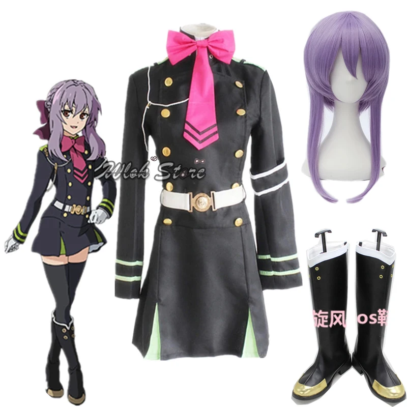 

Seraph Of The End Owari no Seraph Hiiragi Shinoa аниме костюмы для косплея женская обувь сапоги для хэллоуивечерние