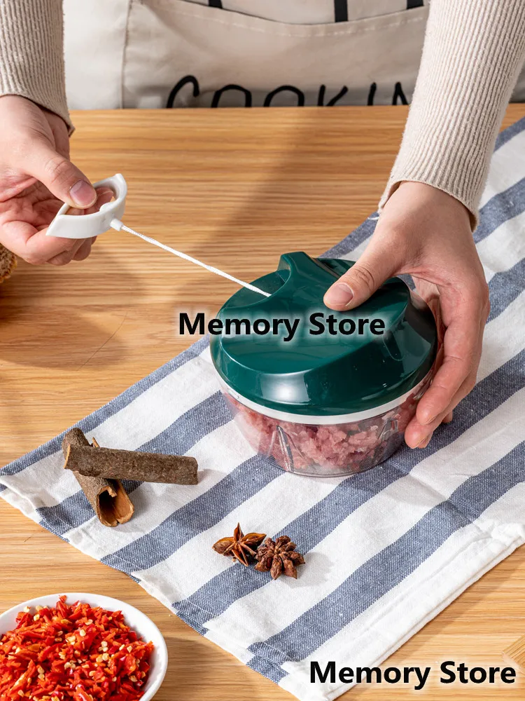 

Multifunction Vegetable Fruits Chopper Meat Mini GarlicCutter Machine Kitchen Grinder Manual Blender Kitchen Gadgets Accessories