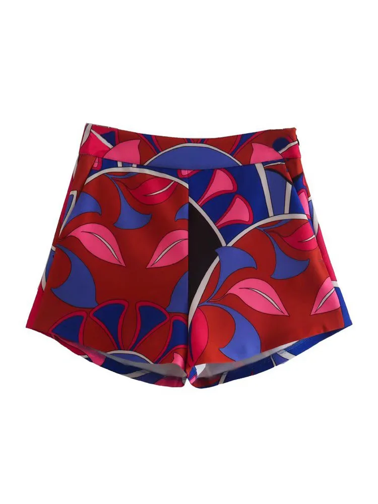 

2022 Summer Women Fashion Shorts Print High waist Female Casual Street Shorts Clothing