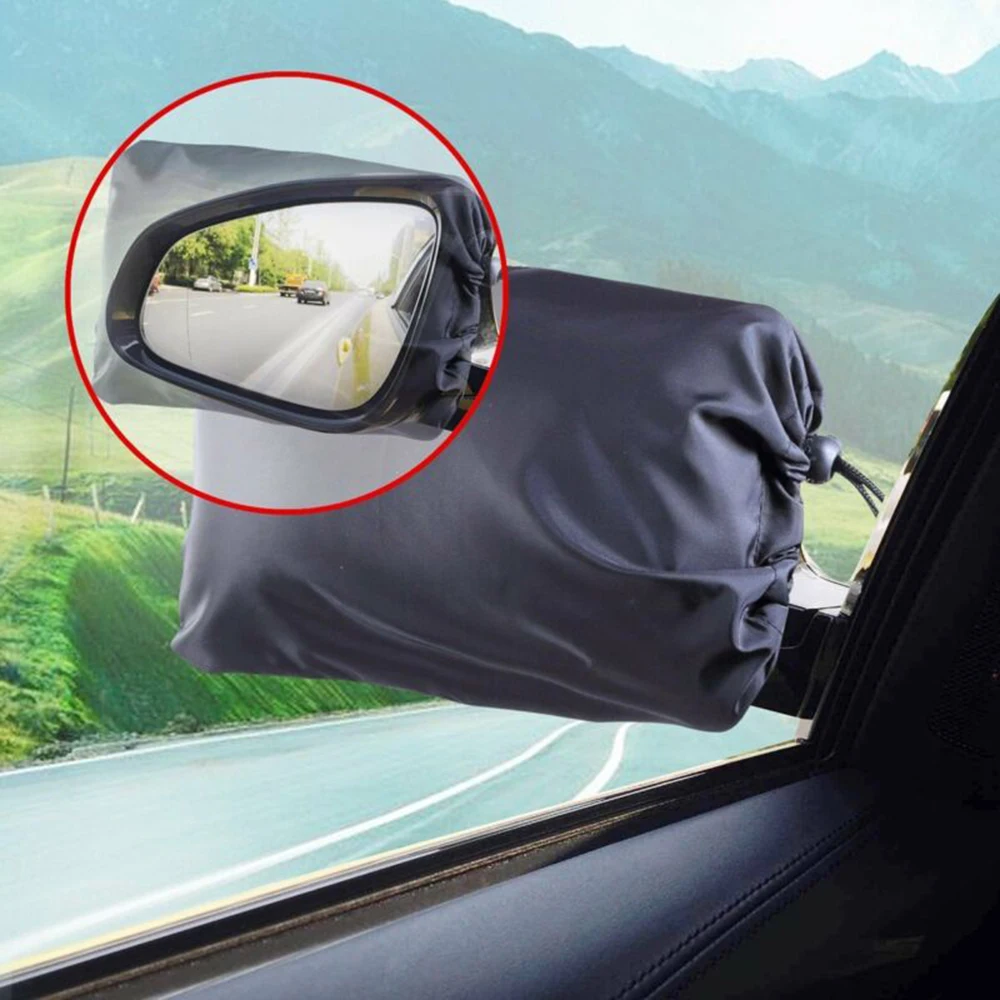 

Protection Shield Protector Cover Waterproof Cover 1 Pair 33*27CM Black Car Rearview Mirror Cover Mirror Cover