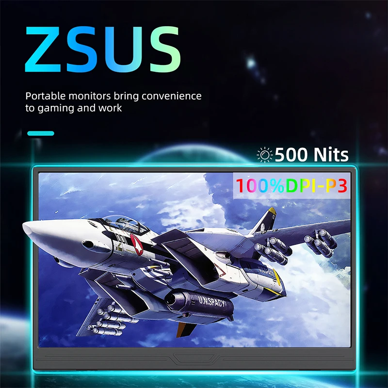 

Portable Display 15.6-Inch 1920 * 1080 500cd / m² 60HZ 16: 9 For Laptop XBox PS4 / 5 Switch Cell Phone PC Extension Office