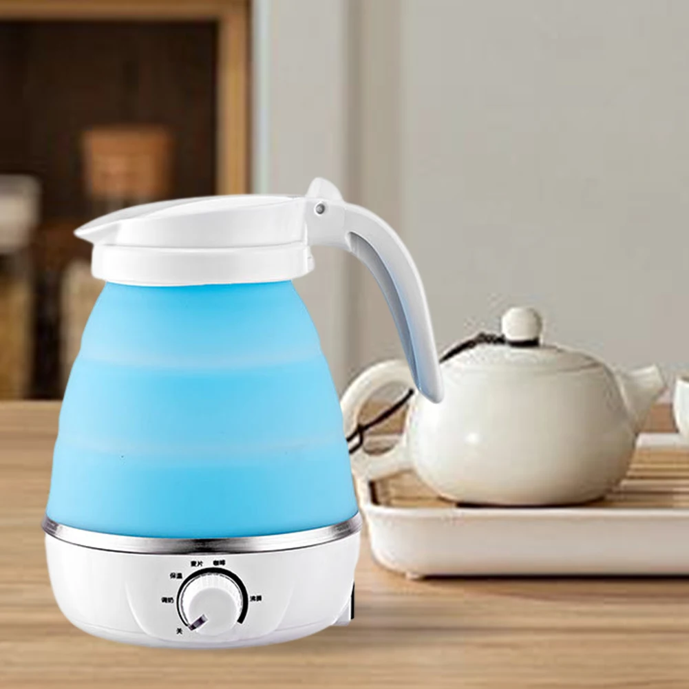 

600ml Electric Water Kettle Silicone 600W US/EU/UK/AU Easy To Use for Outdoor Travel Home Portable Collapsible Water Kettle