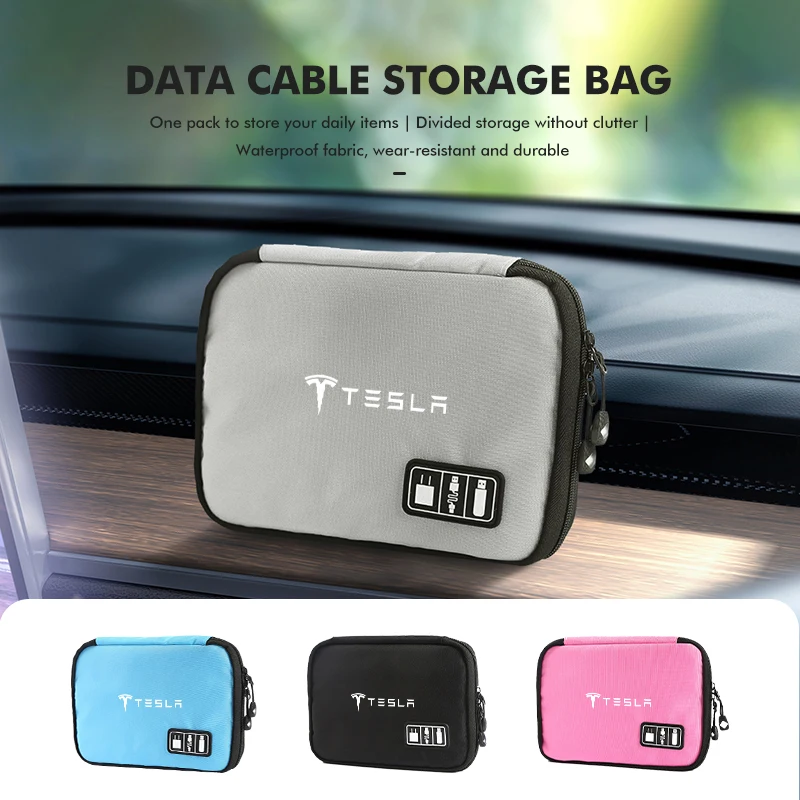 Портативная сумка для путешествий Tesla Model 3 Y S X Roadster чехол кабеля передачи данных
