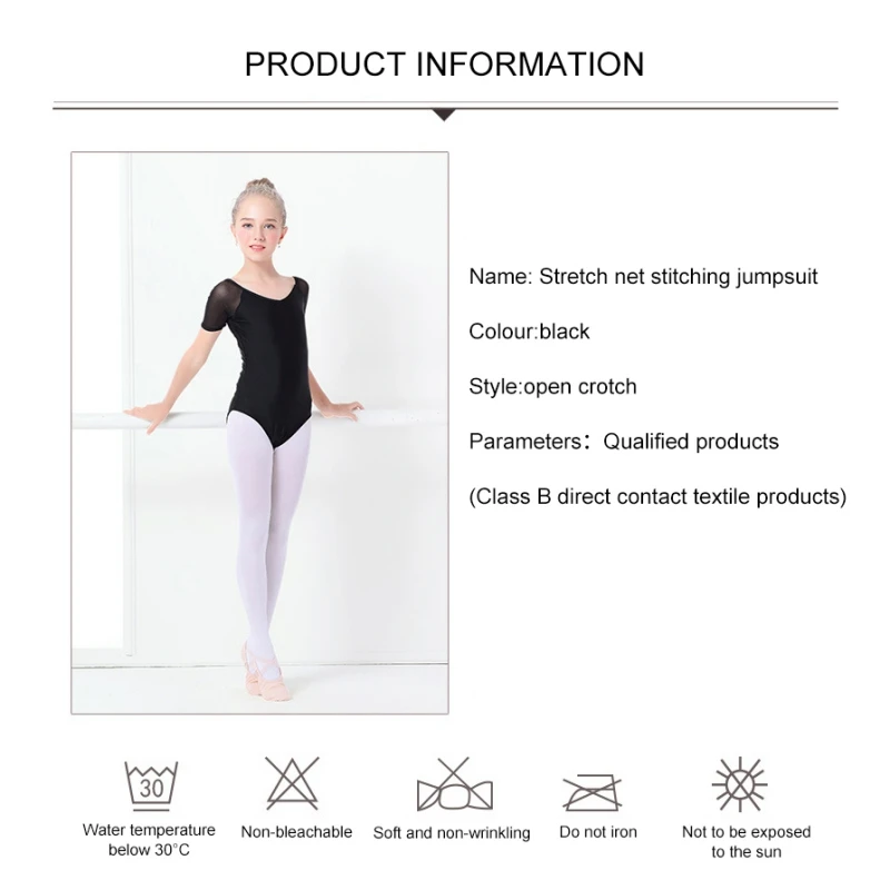 Girls Ballet Dance Kids Long Sleeve Cotton Children Turnpakje Leotard Gymnastics Dancewear