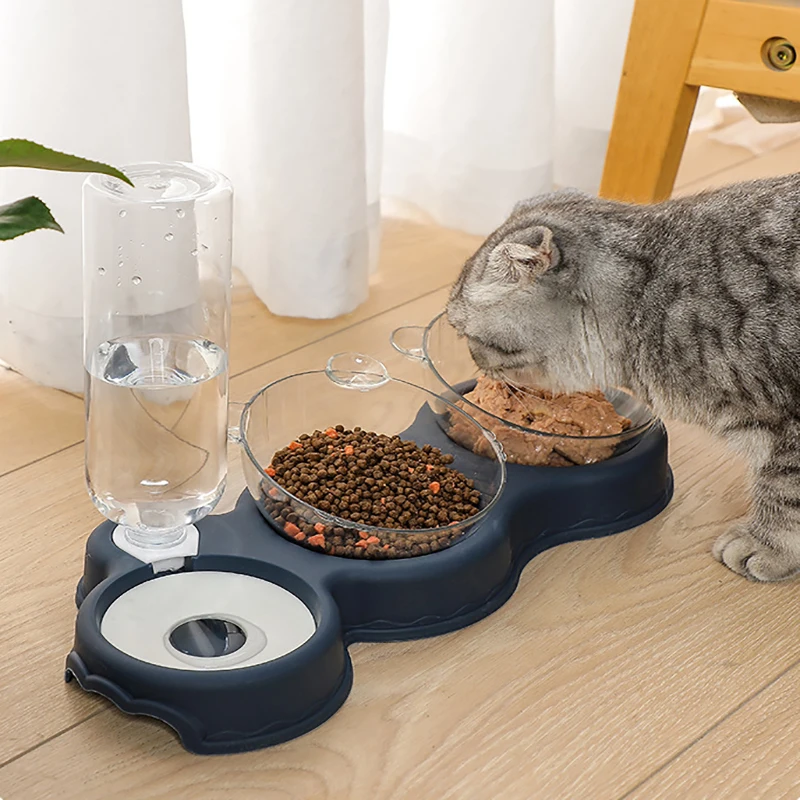 

Pet Bowl Cat Bowl Dog Bowl Automatic Drinking Bowl Cat Food Bowl Anti Slip Double Bowl Easy To Clean Pet Supplies Cat Supplies