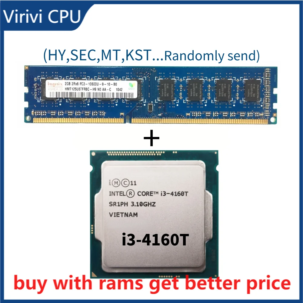 

DDR3 2G 1333Mhz with i3 4160T 3.1GHz Dual-Core CPU Processor 3M 35W LGA 1150 i3-4160T