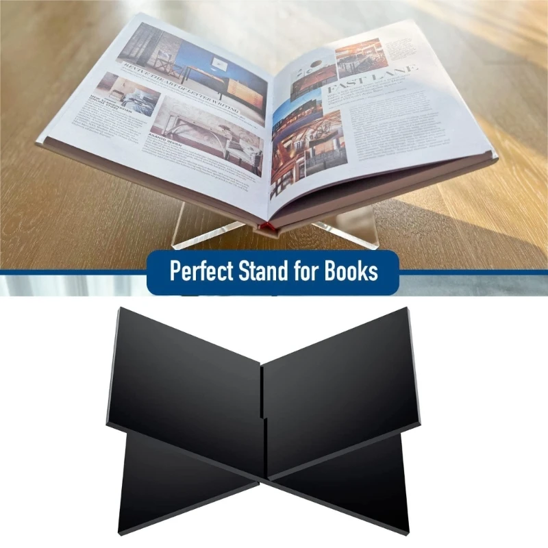 

Acrylic Book Holder for Table Display Easel Open Book Stand Reading Holder