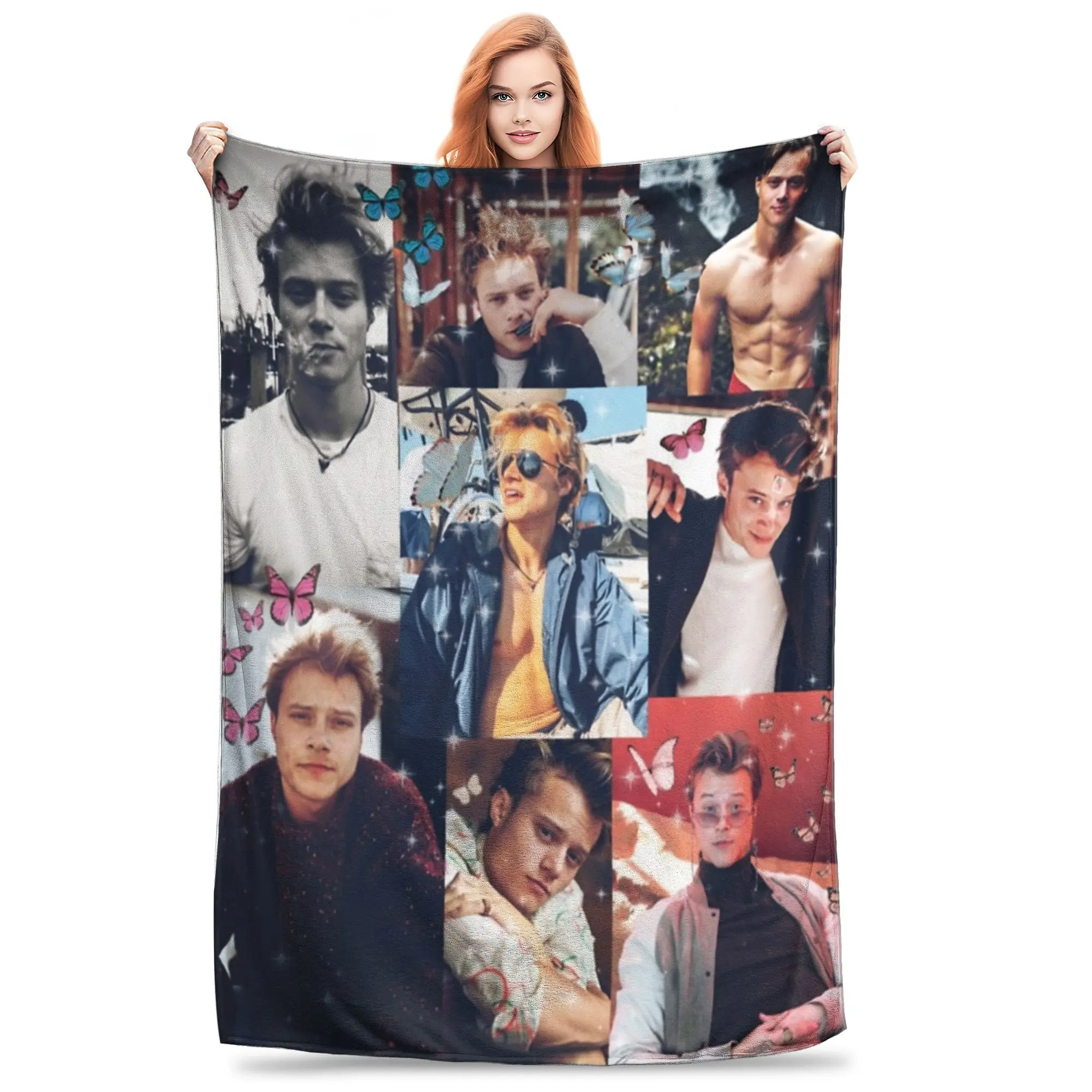 Rudy Pankow JJ Maybank фотоколлаж пледы для дивана мягкое пушистое плюшевое одеяло 50x60