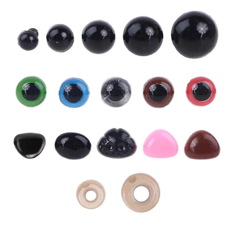 

50pcs/set for TRIANGLE Nose Round Safety Eyes with Washers for Bear Puppet Dolls Accessories Dropship