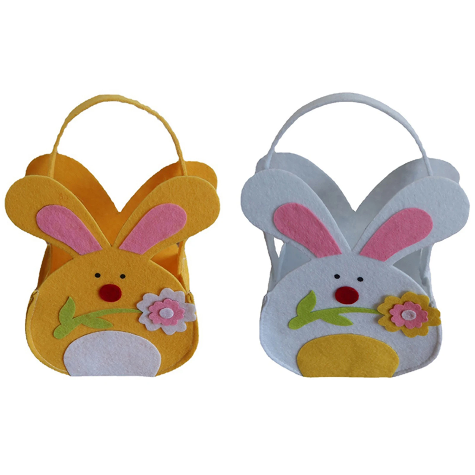 

Easter Baskets Non-Woven Treat Bags Egg Hunt Bags Easter Gift Bag Carry Basket For Kids Children MC889