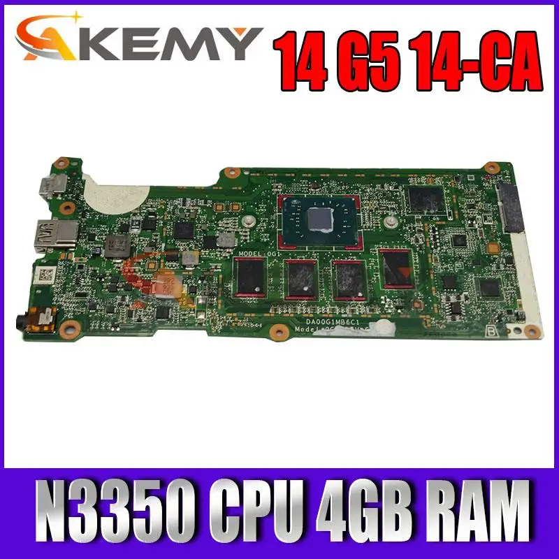 

L14340-001 DA00G1MB6C1 DA00G1MB6C0 For HP Chromebook 14 G5 14-CA Laptop Motherboard With N3350 CPU 4GB RAM 100% fully tested