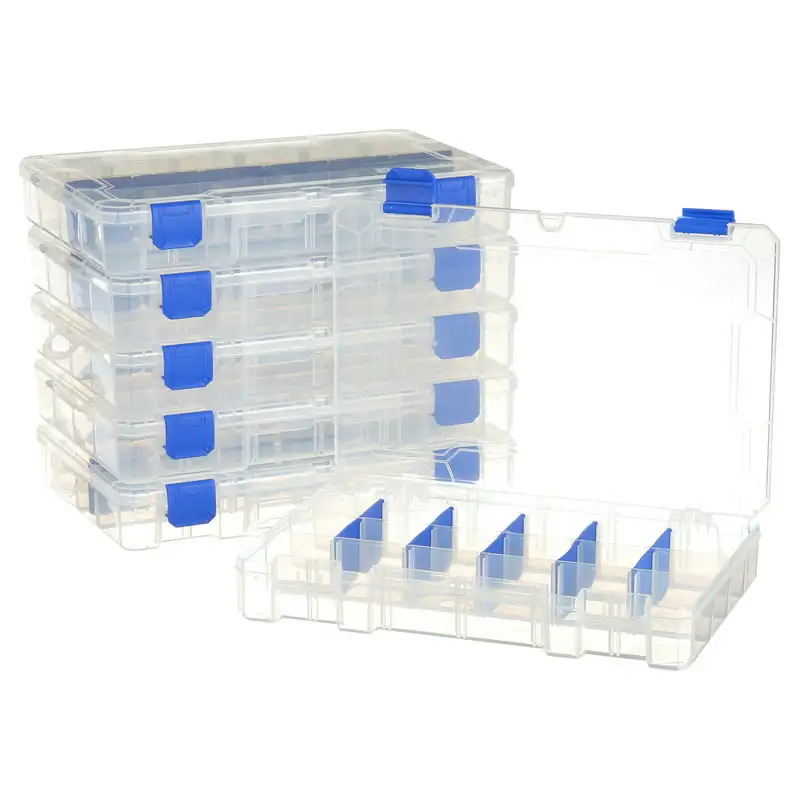 

4007 Tuff Trainer, 24 Compartments, 6 Pack, Clear, 11 inches, Fishing Tackle Box рыболовные аксессуары си