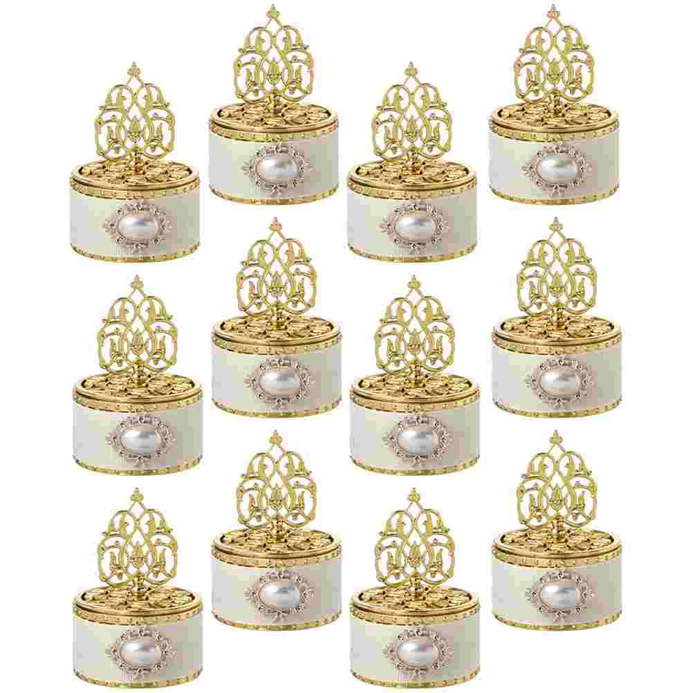 

12 Pcs Candy Box Plastic Container Pagoda Packaging Holder Wedding Decorations Party Favor Containers Baby Remembrance Gifts