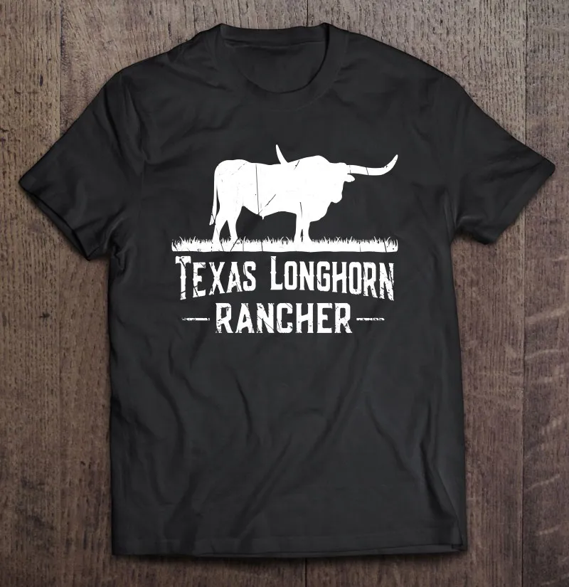 

Техасский Longhorn Rancher - Longhorn корова для крупного рогатого фермера пуловер футболка для мужчин Мужская одежда винтажный Топ Мужская одежда руб...