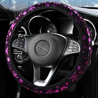 1 pc 38cm bronzing snowflake car steering wheel cover without inner ring elastic band new high quality auto interior accessories