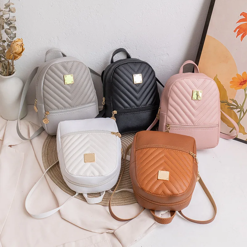 

PU Leather Mini Backpack Women Shoulder Bags Mochilas Ladies Cute Small School Bag Pack Multi-Function Rucksack Casual Backpack